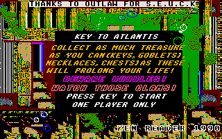 Key to Atlantis atari screenshot